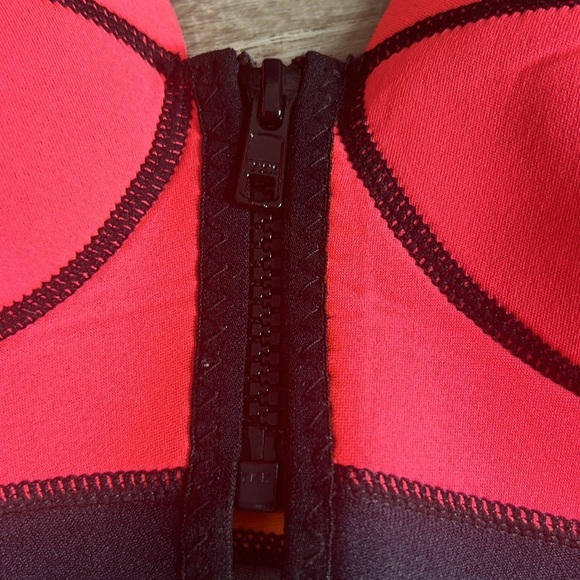 N.L.P. Womens Strapless Neoprene Zip Front Bikini Top - Picture 4 of 6